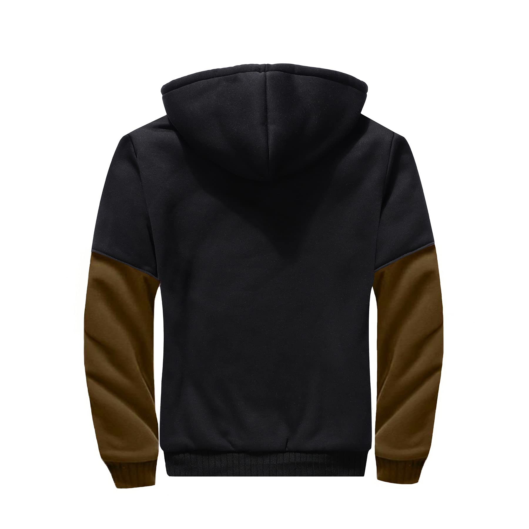 LEZUAN Felpa con Cappuccio Uomo Inverno Caldo Hoodie con Cerniera Integrale Felpe Uomo Manica Lunga Pullover Giacca di Spessore Cappotto in Pile Foderato