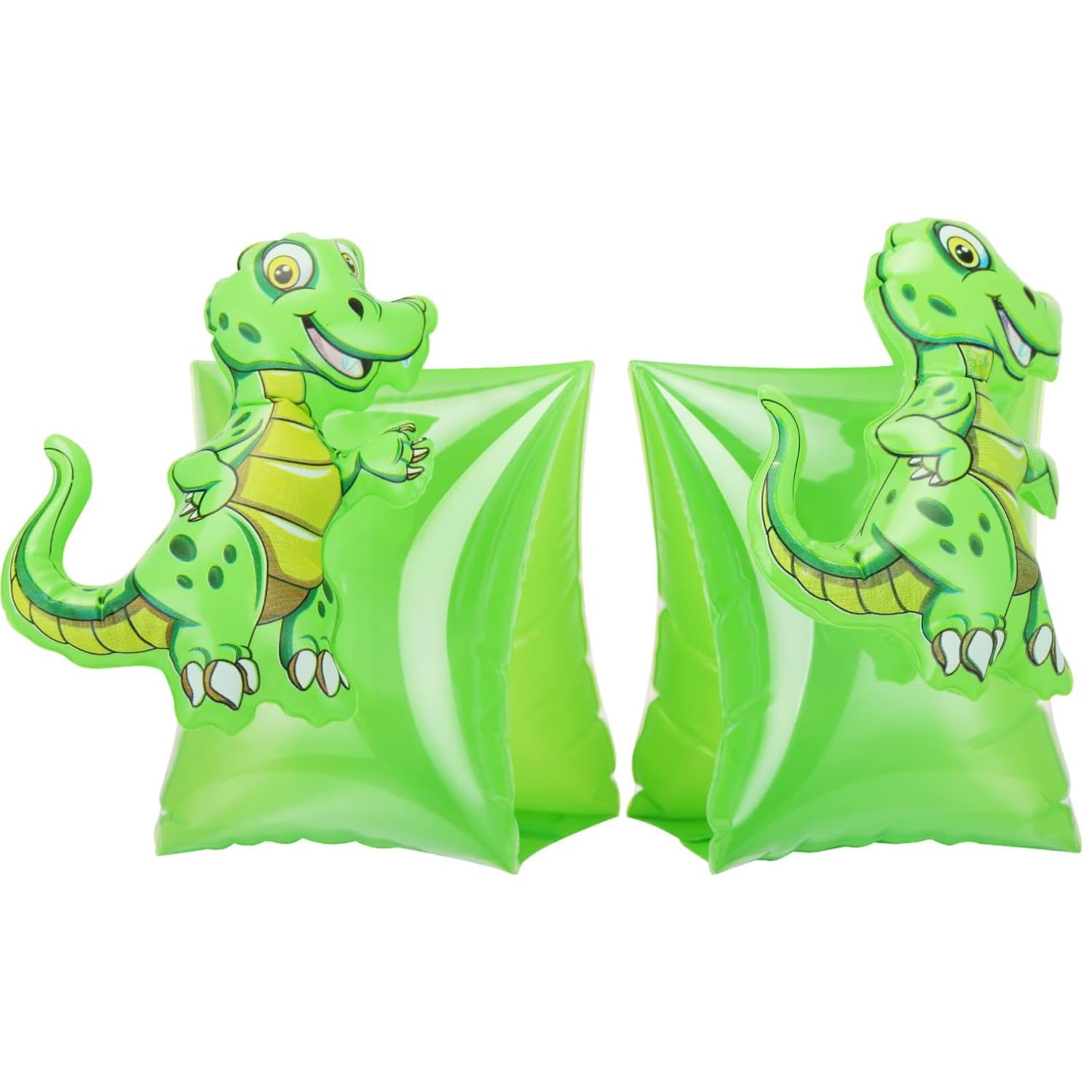 Kids Swim Arm Bands 6Pcs Set, Cute Cartoon Inflatable Pool Float Sleeves, Toddler Swimming Training Aids for Boys Girls Age 3-8