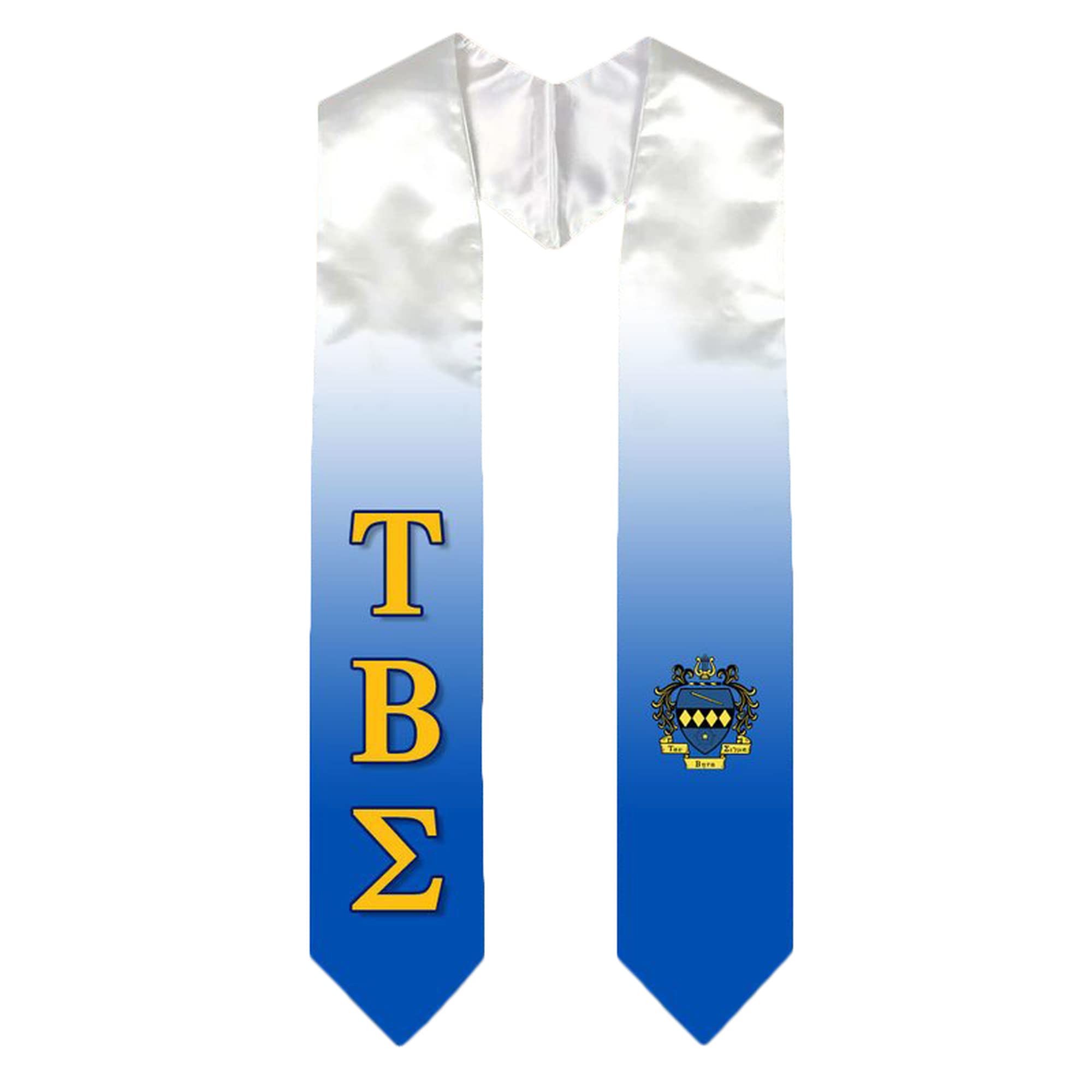Greekgear Tau Beta Sigma Extra Fancy Simple Greek Graduation Stole W Crest