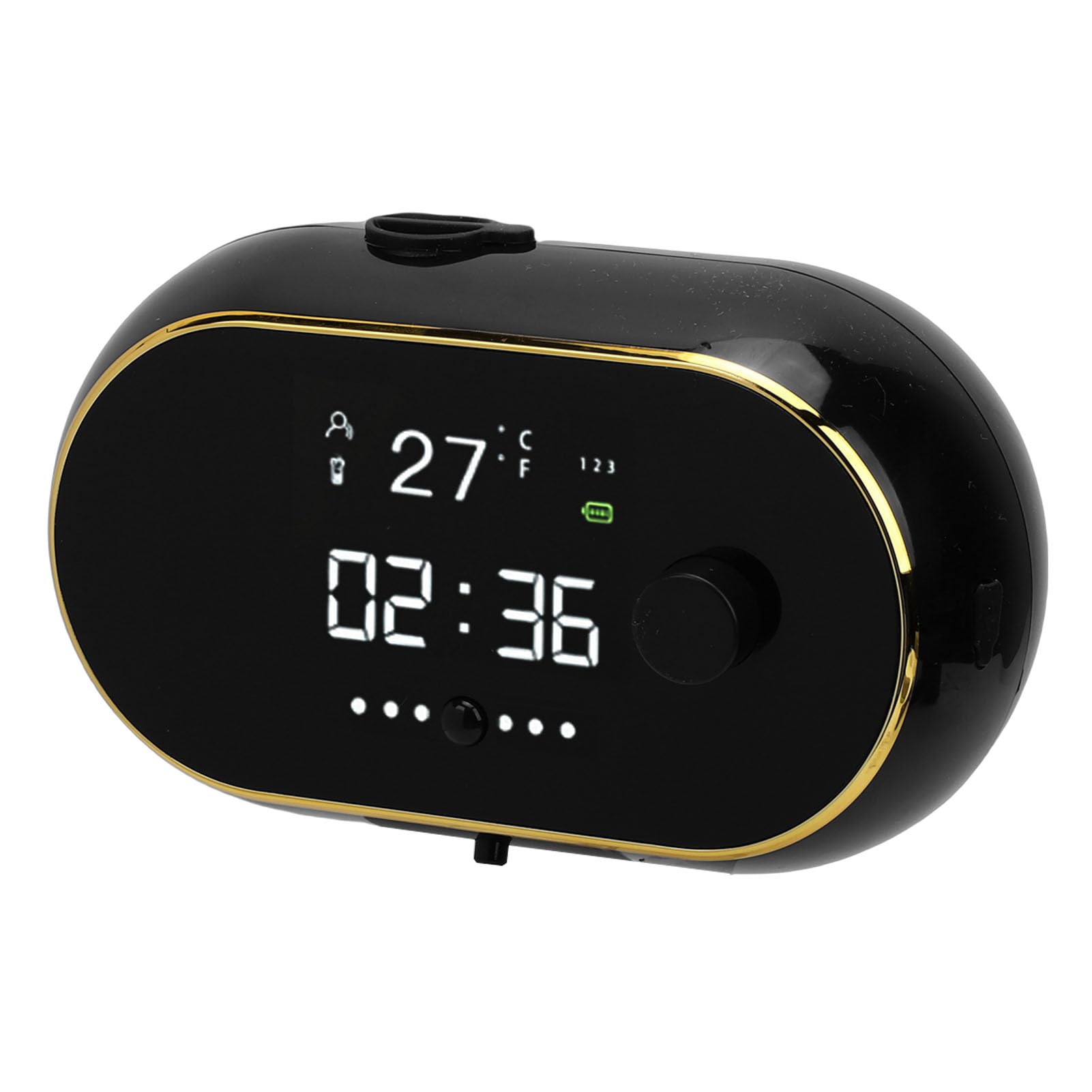 Fockety Dispenser Automatico di Sapone, Dispenser di Sapone Schiumogeno Touchless Ricaricabile a Parete, di per le Mani di Grande capacità con Display Digitale (BLACK)