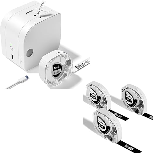 Phomemo Máquina etiquetadora con cinta, impresora de etiquetas inalámbrica Bluetooth portátil P12 Pro, pequeña impresora de etiquetas adhesivas de