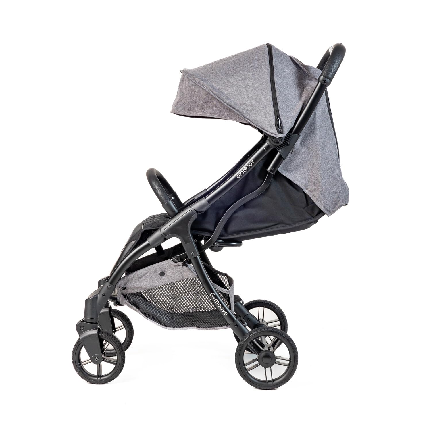Passeggino Leggero 0-22 kg G-Moove, Telaio Nero, Tessuto Grigio