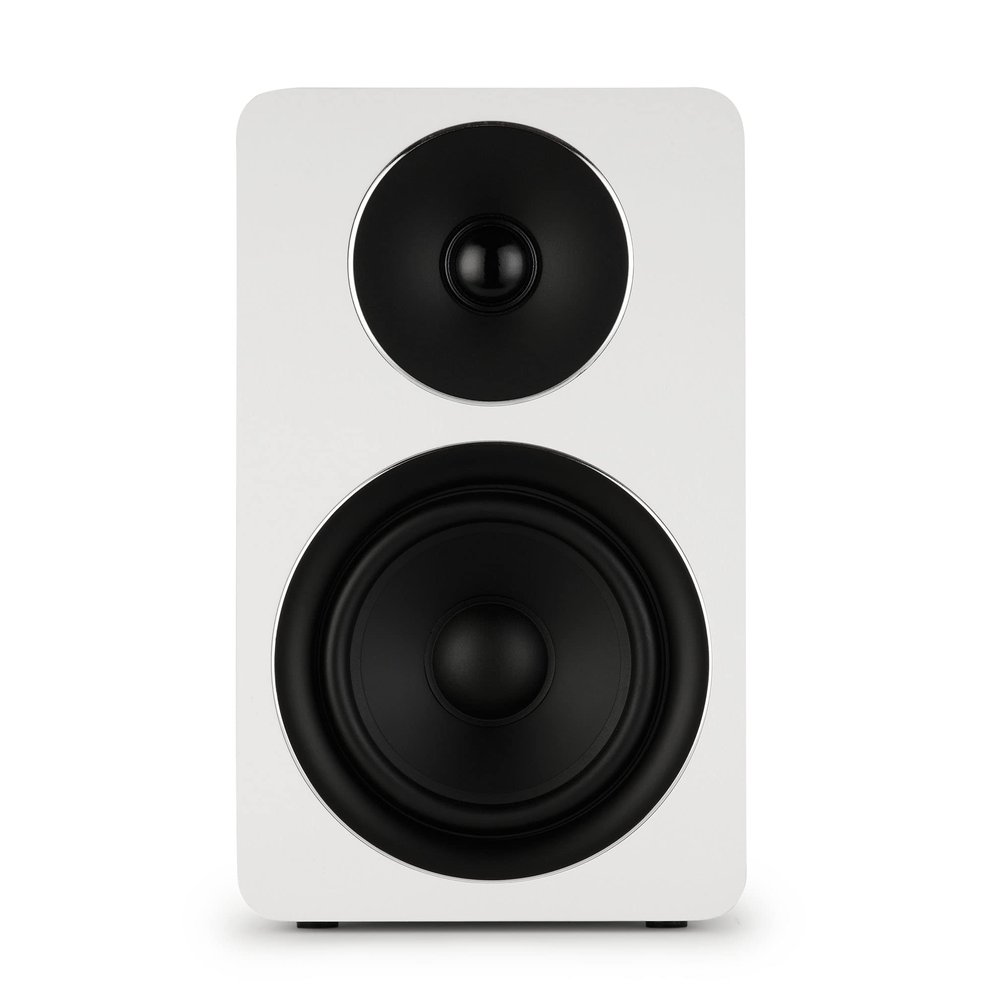 mohr Bonito K3 Kompaktlautsprecher Regallautsprecher HiFi Stereo Kompaktboxen Regalboxen Audio Musikboxen (Weiß)
