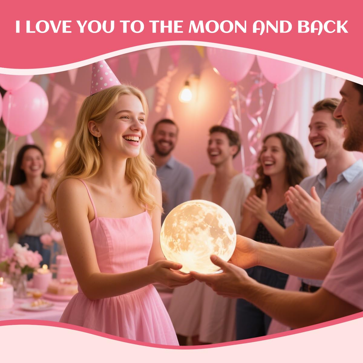 ACED Lampada luna 3D 2024 Aggiornamento 16 colori con supporto in legno/Remote/Controllo touch regali per ragazze ragazzi Donne Ragazza Diametro 15 cm