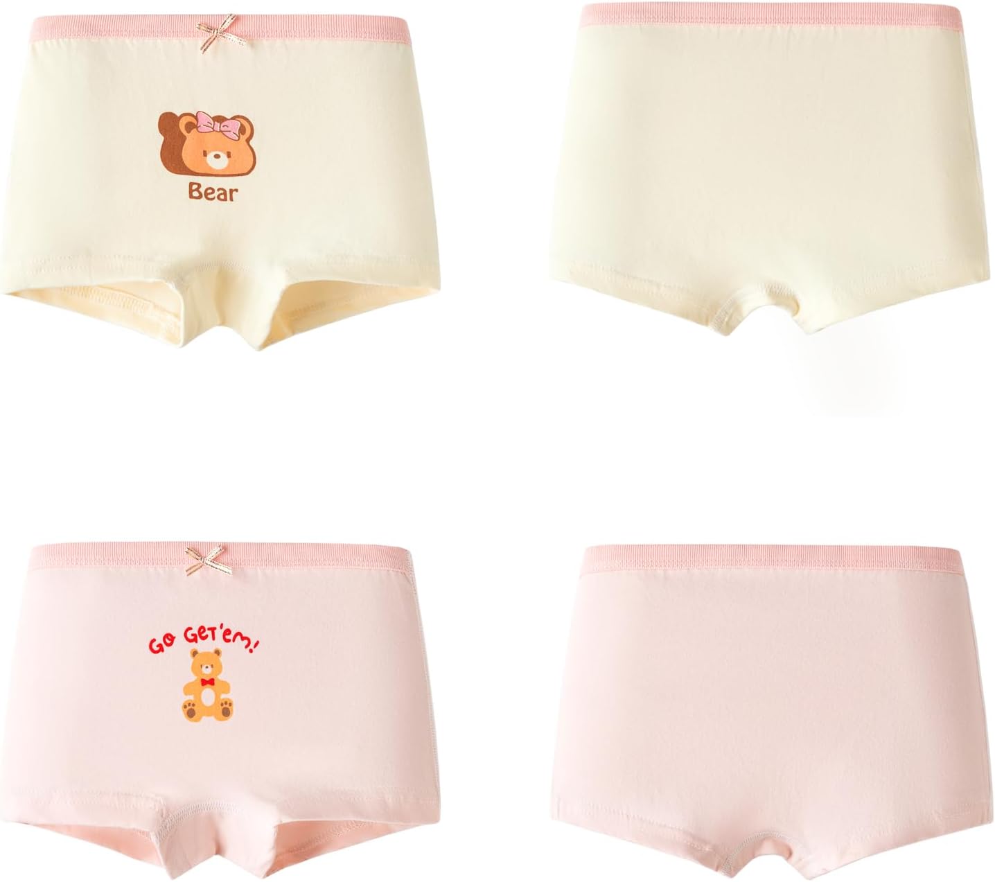 8 Pack Girl's Cotton Underwear, Toddler Girl Tagless Panties Kids Breathable Comfort Panty Briefs Age 2T-10 - Image 3