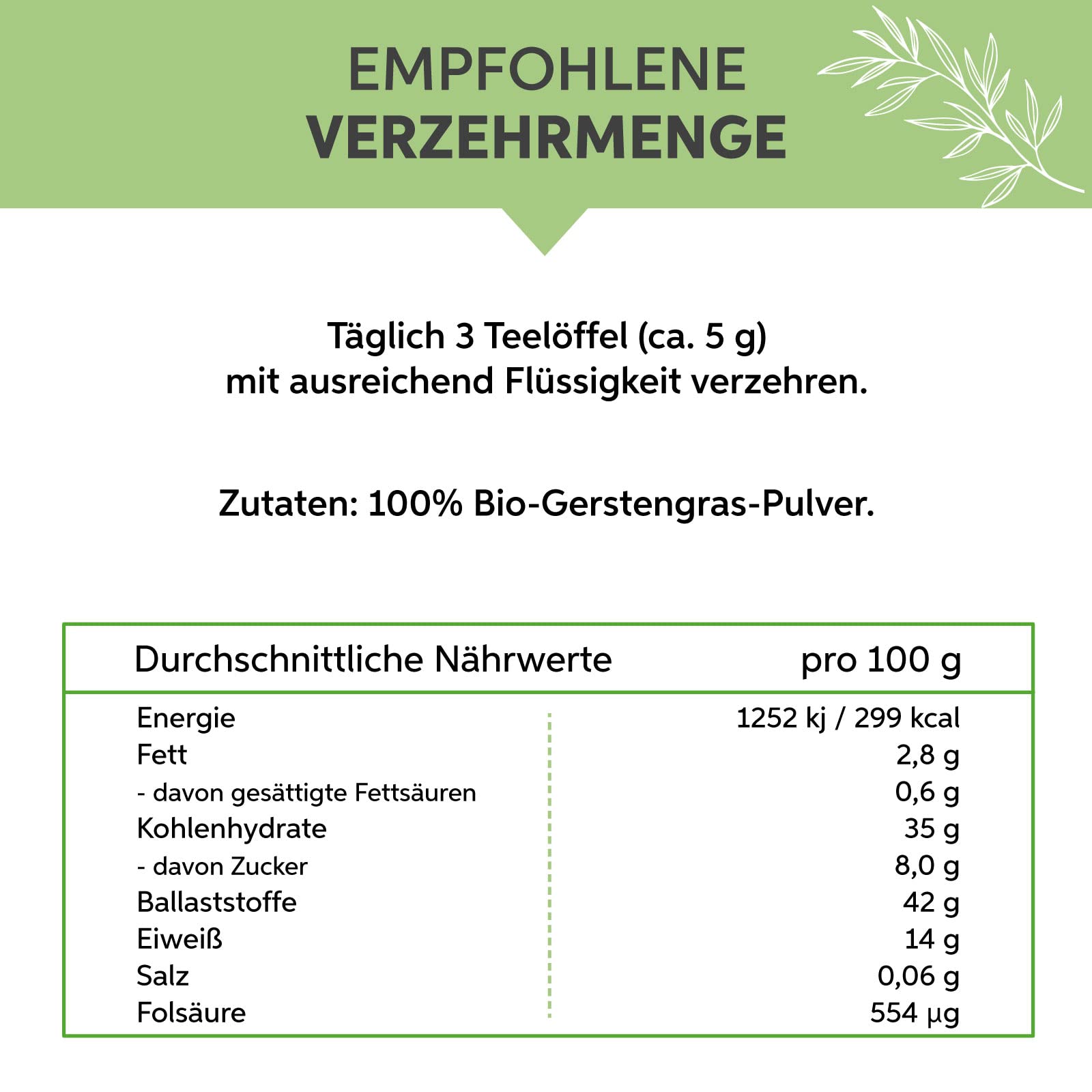 Poudre d'herbe d'orge bio moulue 1 kg | Poudre d'herbe d'orge issue de l'agriculture allemande | 100 % pure sans additifs (DE-ÖKO-007)