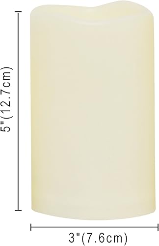Miniatura 2 de iZAN 3 velas LED impermeables sin llama con temporizador, parpadeantes al aire libre, funcionan con pilas, velas de pilar de sincronización para el