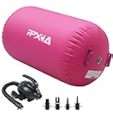 Gymnastics Air Roller Air Barrel Inflatable Tumbling Mat, Tumble Track Backhandspring Mat Gymnastic Equipment with Pump for Yoga Training Cheerleading Home Use