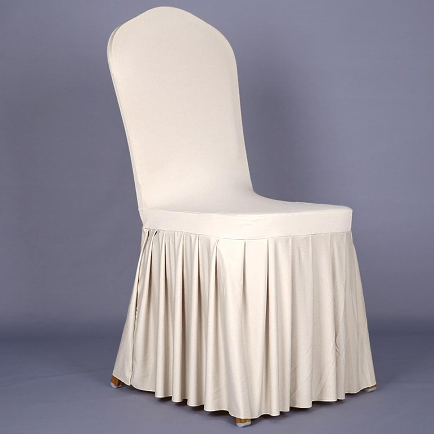 Wedding Chair for Dining Room Stretch Chair with Skirt Removable Chair Slipcover for Kitchen Hotel