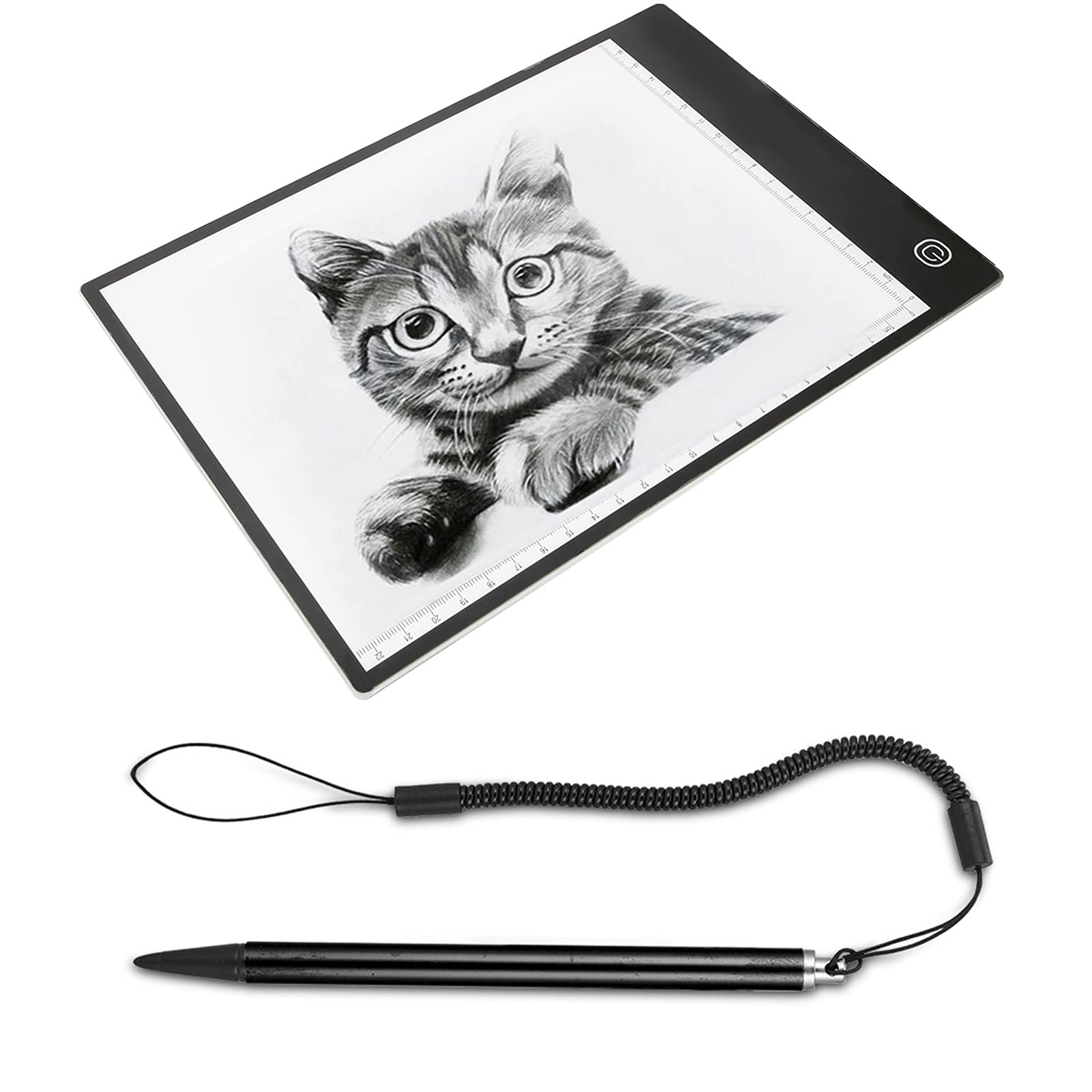 Penna Stilo Resistiva Per Schermi Touch – Punta Rigida Con Corda A Molla, Compatibile Con POS, PDA, Navigator E Altri