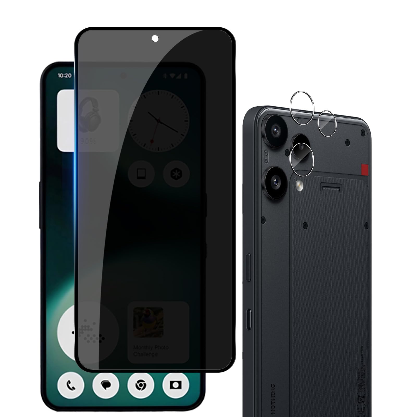 【1+1枚セット】For Nothing Phone (3A) LITE フィルム 覗き見防止 強化ガラス Ubefuu プライバシー保護 耐衝撃 指紋防止 防水 気泡防止 Nothing Phone (3A) LITE のぞき見防止フィルム
