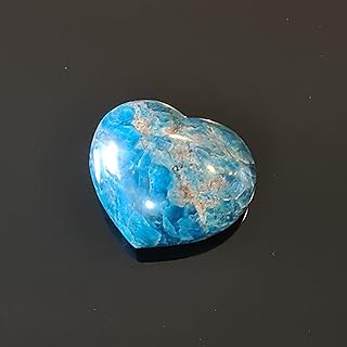 CRYSTAL HEAVEN Apatite Heart, Used as a Worry Stone, Relaxation Stone, Cleansing Stone, Healing Crystal (MEDIUM)