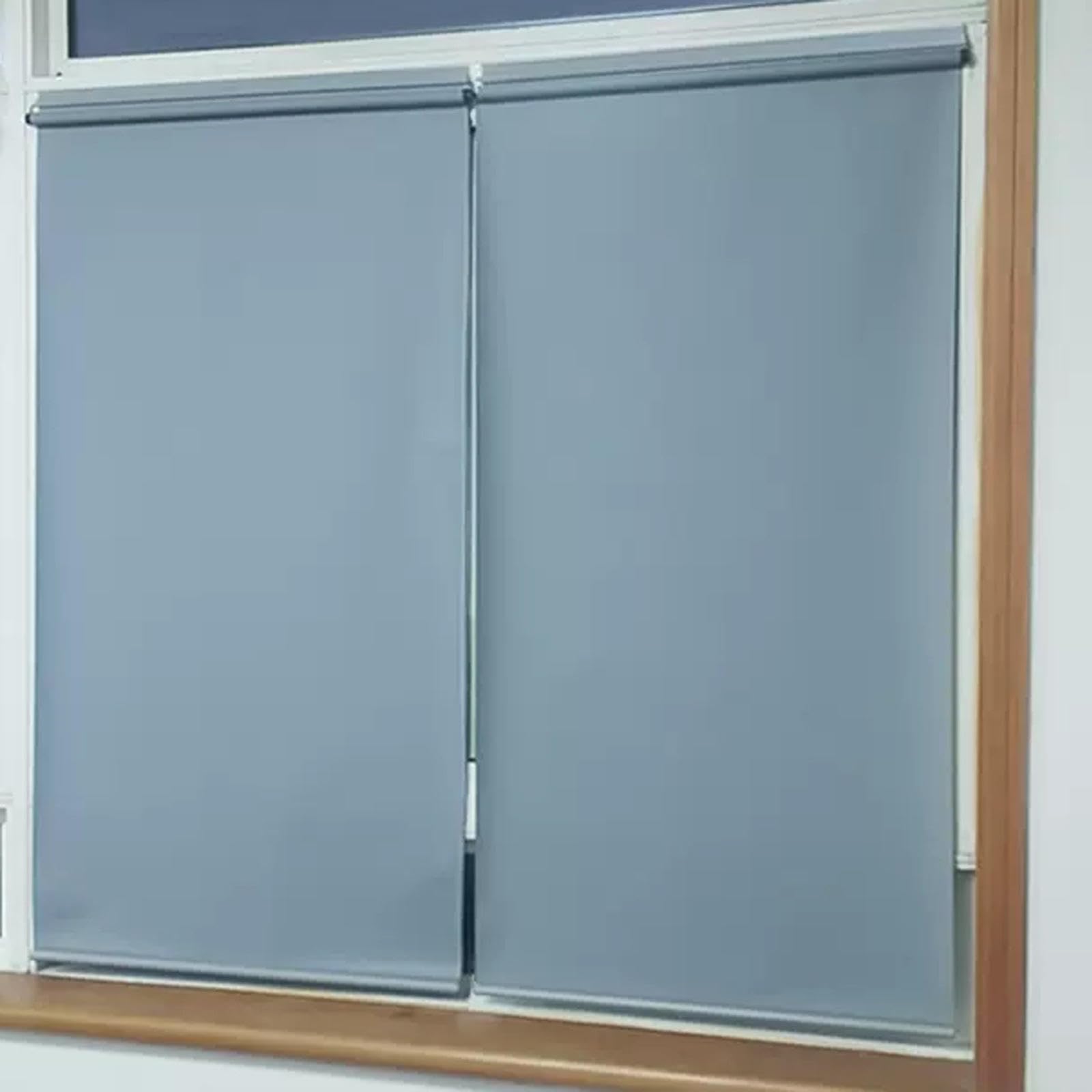 Tende a Rullo Oscuranti Temporanee,Tenda Avvolgibile Termiche 100%,Tende Senza Forare,Tende Oscuranti per Interni,Tenda a Rullo Retrattile per Camera Da Letto,L'asilo Nido,Blue-145x200cm(57.1x78.7in)