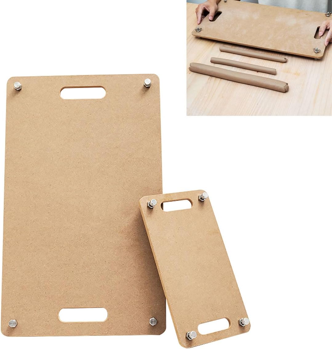 Gkesgm 2 Pcs Portable Wedging Board Pottery Tools with Matching Screws Use for Clay Sculpture Making,Clay Tools Rolling Clay Strips