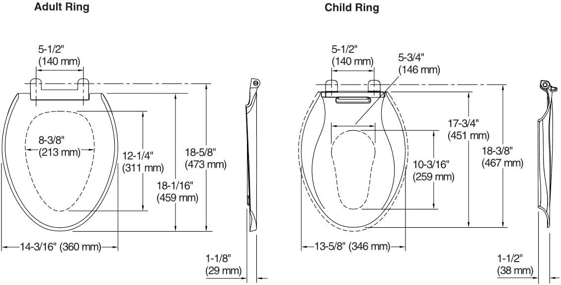 60% оƒƒ Dіѕсоunt KOHLER K-4732-0 Transitions Quiet-Close with Grip-Tight Bumpers Elongated Toilet Seat with Integrated Child-Size Seat, White