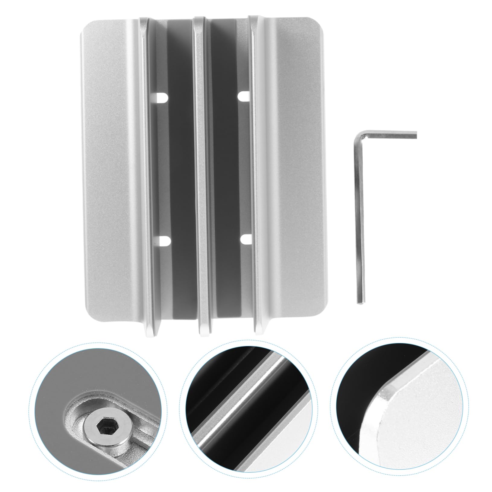 Alliage D'aluminium Support Vertical Double Fente, Largeur Réglable, Protection en Silicone, Antidérapant, pour Ordinateur Portable pour Bureau