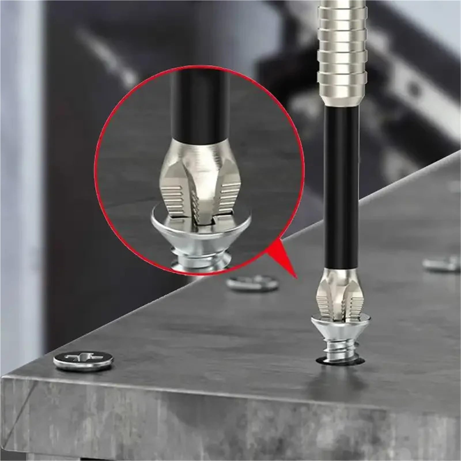 Set punte per cacciavite Punta for trapano elettrico con testa a croce nera magnetica e resistente, punta for cacciavite(6pcs)