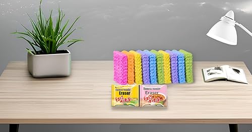 Miniatura 5 de RONDURE Lindos borradores para niños, mini comida a granel, paquete de 16 borradores de fideos ramen picantes para estudiantes, recompensas de aula