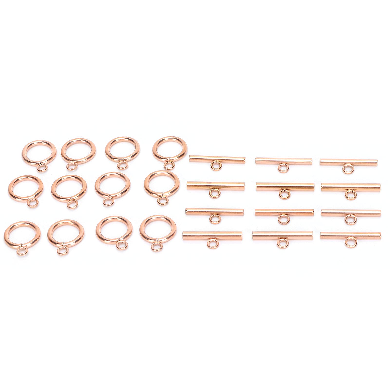 PH PandaHall 15 Set Fermagli a Levetta Gioielli in Acciaio Inossidabile 3 Dimensioni Fermagli T-Bar Chiusura Anello Connettori per Bracciali Collane Creazione di Gioielli