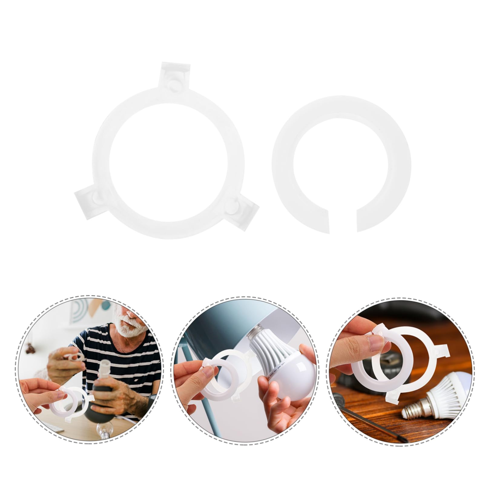UKCOCO 40pièces Adaptateur De Douille De Lampe Vers Anneaux De Conversion Pour Abat-jours Facile à Installer Et Pratique