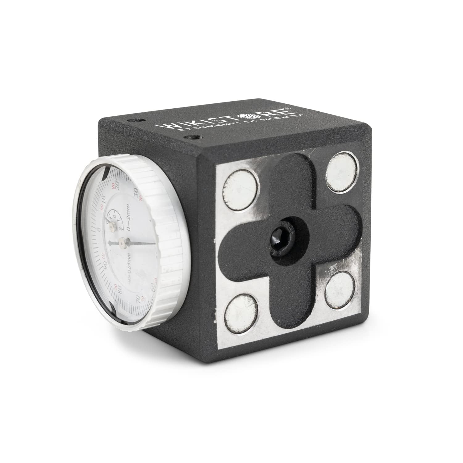 JAUGE DE MESURE AXE Z HAUTER 50 mm, Comparateur de précision échelle de valeur 0,01 mm, Base magnétic comparateur, Taille 10x9x10 cm