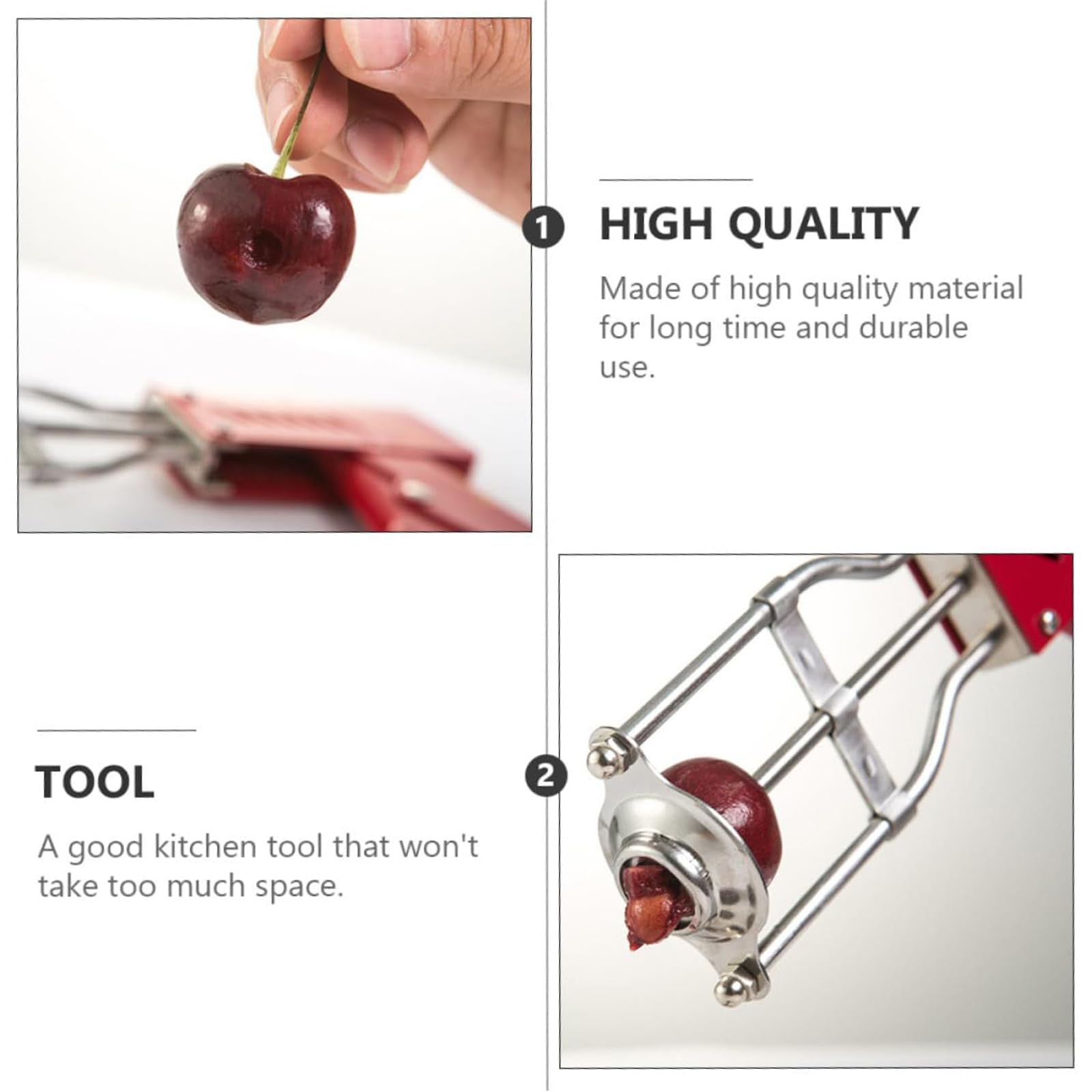 Obstentkerner, Edelstahlkernentferner, müheloser Griff, leicht zu reinigen, tragbares Design für den Heimgebrauch