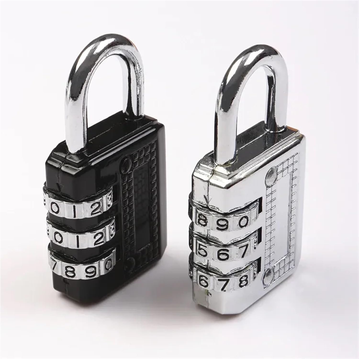 3 Digit Resettable Combination Padlock Coded Lock School Gym Locker Sheds 1Pcs(Silver)