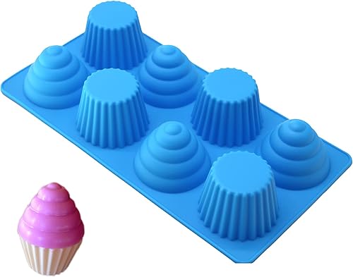 Miniatura 2 de X-Haibei Gran cono de helado Cupcake Jabón Pan Bakeware Bandeja de 8 cavidades