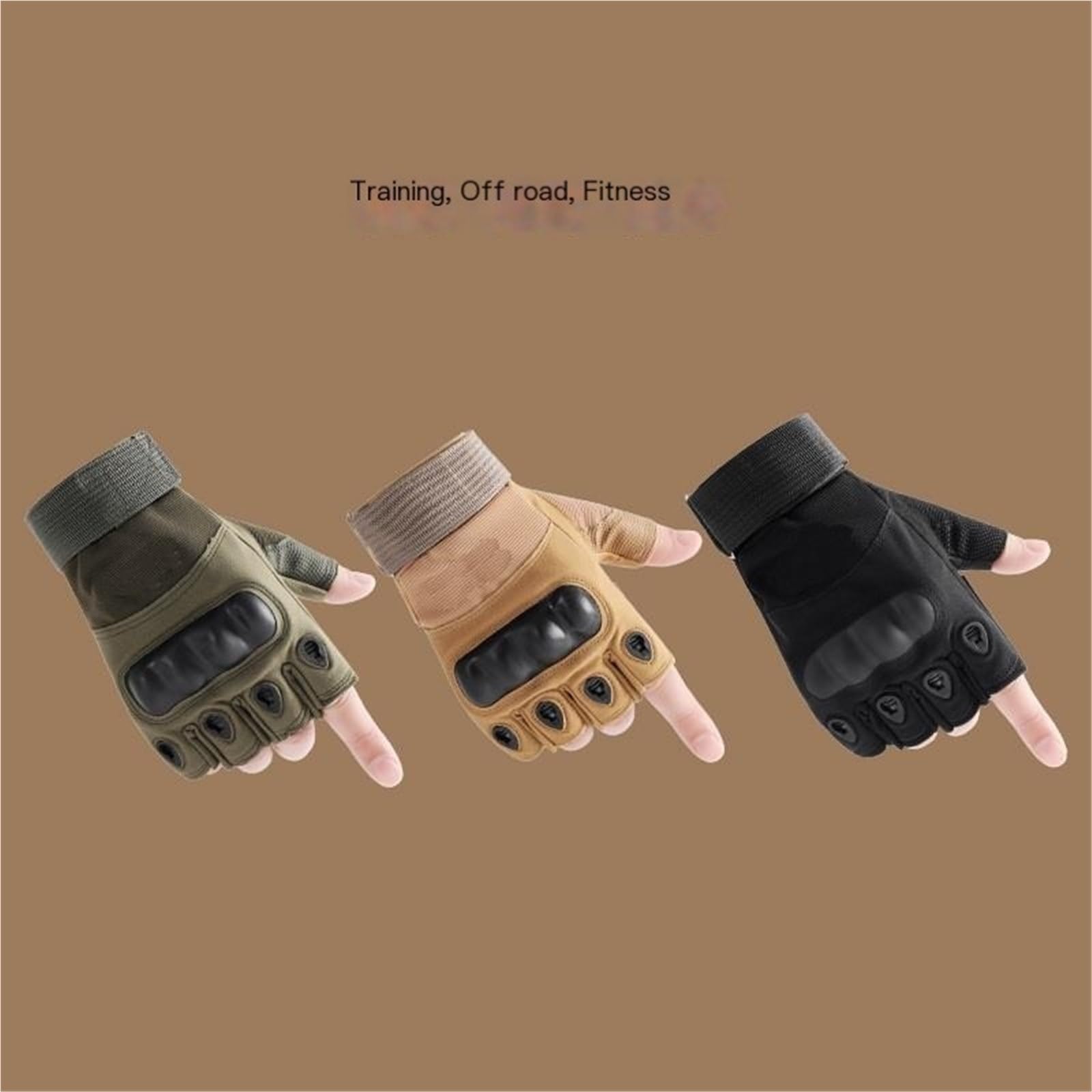 Guantes de ciclismo de medio dedo para hombre antideslizantes Guantes de fitness para senderismo al aire libre