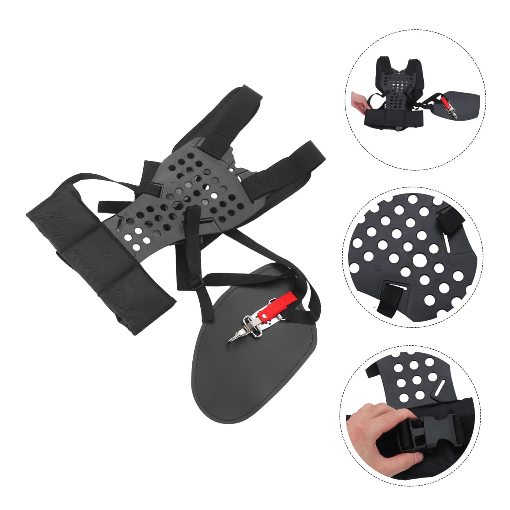 BESPORTBLE Doppia Spalla per Il Trimmer Cintura Imbottita per Spalla Trimmer Fascia di Rifinitura Regolabile Tracolla Bordata Tracolla di Ricambio Black