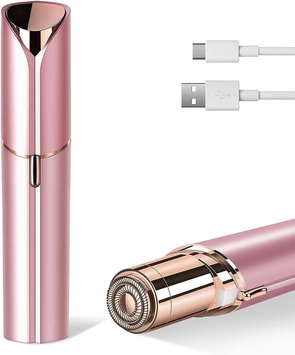 Facial Hair Removal for Women – Electric Razor Device, Small Dermaplaning Remover Tools Epilator Trimmer (Rose Gold) Facial Hair Removal for Women – Electric Razor Device, Small Dermaplaning Remover Tools Epilator Trimmer (Rose Gold)