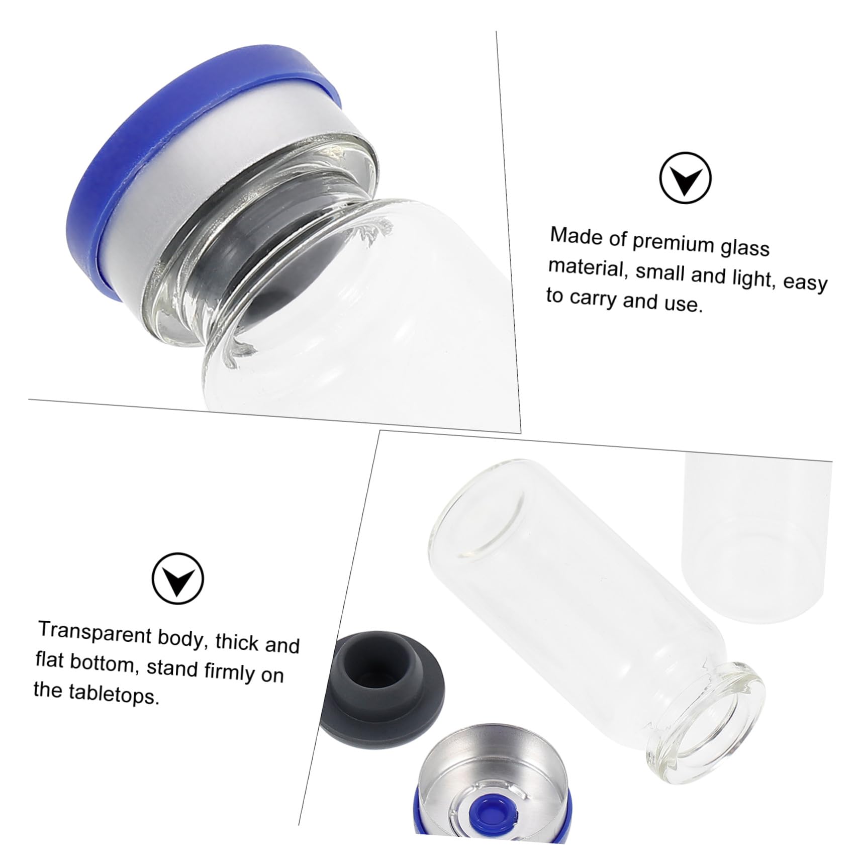 Ipetboom 100ml Glasprobenfläschchen 10ml aus Glas mit Deckel Wiederbefüllbar und Dichtwirkung für Labor und Ätherische Öle