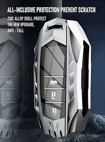 Miniatura 4 de Funda protectora para llavero de Toyota compatible con Sienna Rav4 Prime Venza Fortuner Alphard Vellfire Hilux Land Cruiser (JTYB-plateado)