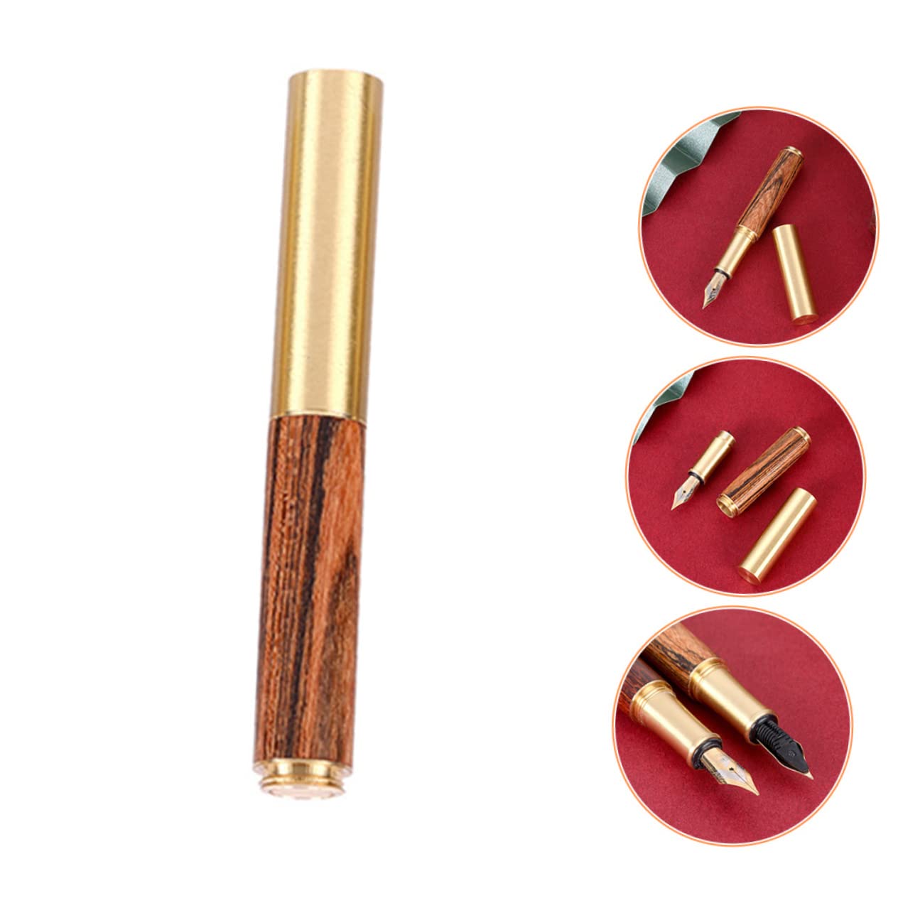 VILLCASE 4stücke Retro Füllfederhalter Aus Messing Für Studenten Elegante Schreibfeder Für Schule Und Büro Geschenkidee Für Junge Mädchen Und Kreative Schreibliebhaber