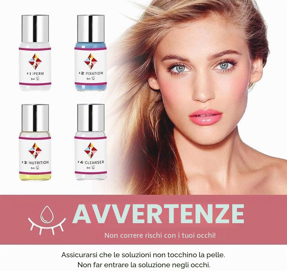 Kit Laminazione Ciglia,Aggiornato Permanente per Ciglia Lifting Set,Professionale Lash Lift Kit, L'estensione delle Lash,Durata 6-8 Settimane,Ideale per Salone e Domestico