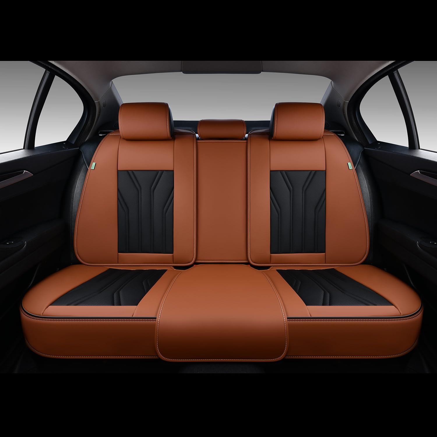 FLORICH Coprisedili in Pelle Anteriori e Posteriori per 5 Sedili - Set Completo Universale per Auto, Berline, SUV e Camion