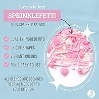 Vista 3 de Sweets Indeed - Chispas para el día de San Valentín, chispas rosas comestibles, perfectas para decoraciones de pasteles, helados, galletas