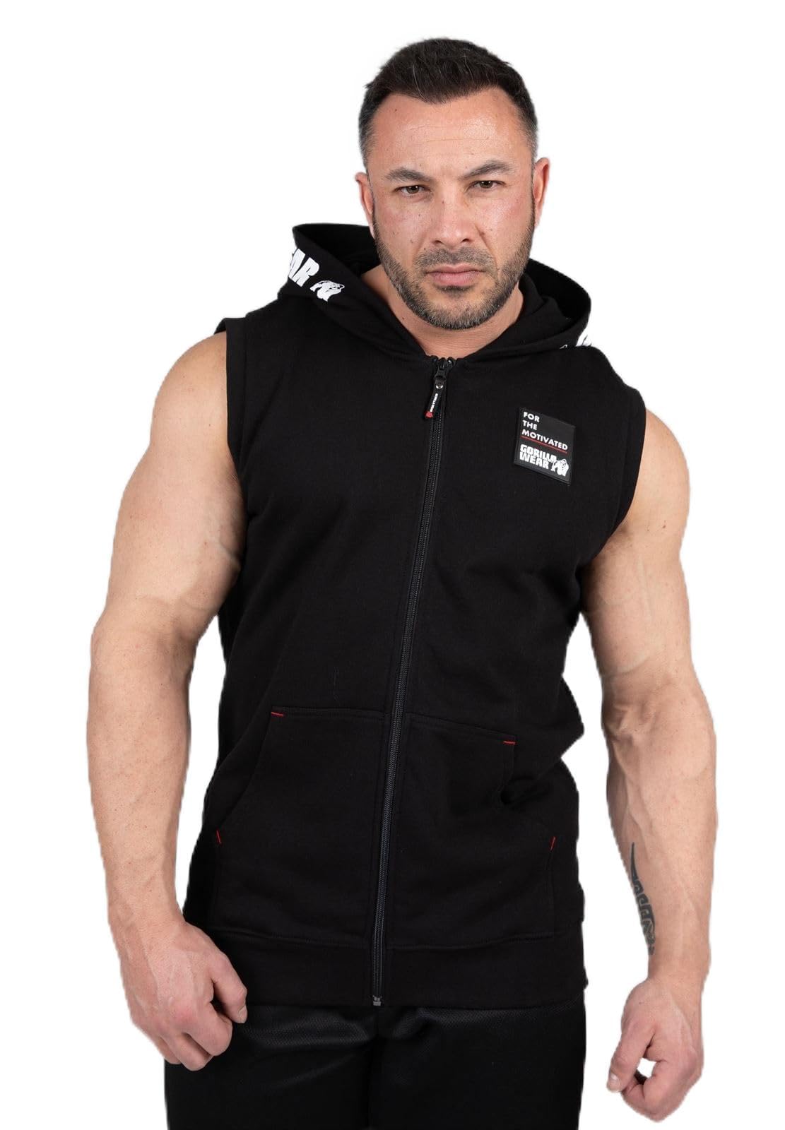 Gorilla Wear Men's Black Milwaukee Zipped Hoodie - L