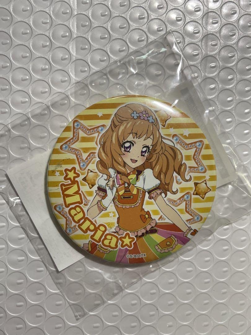 匿名】アイカツ 姫里マリア まるい缶バッチ 入手困難