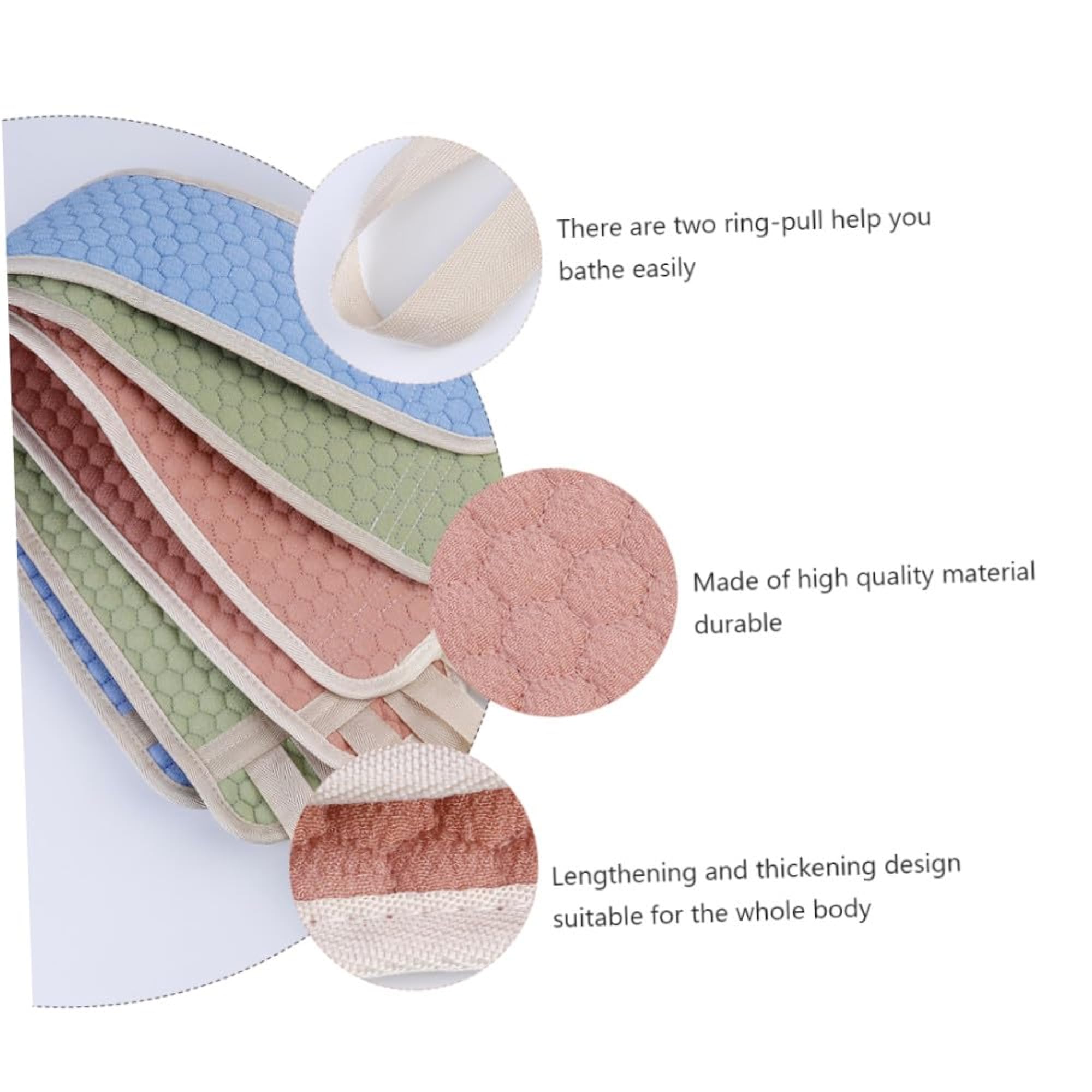 3pcs Double-sided Thicken Body Scrubber Set