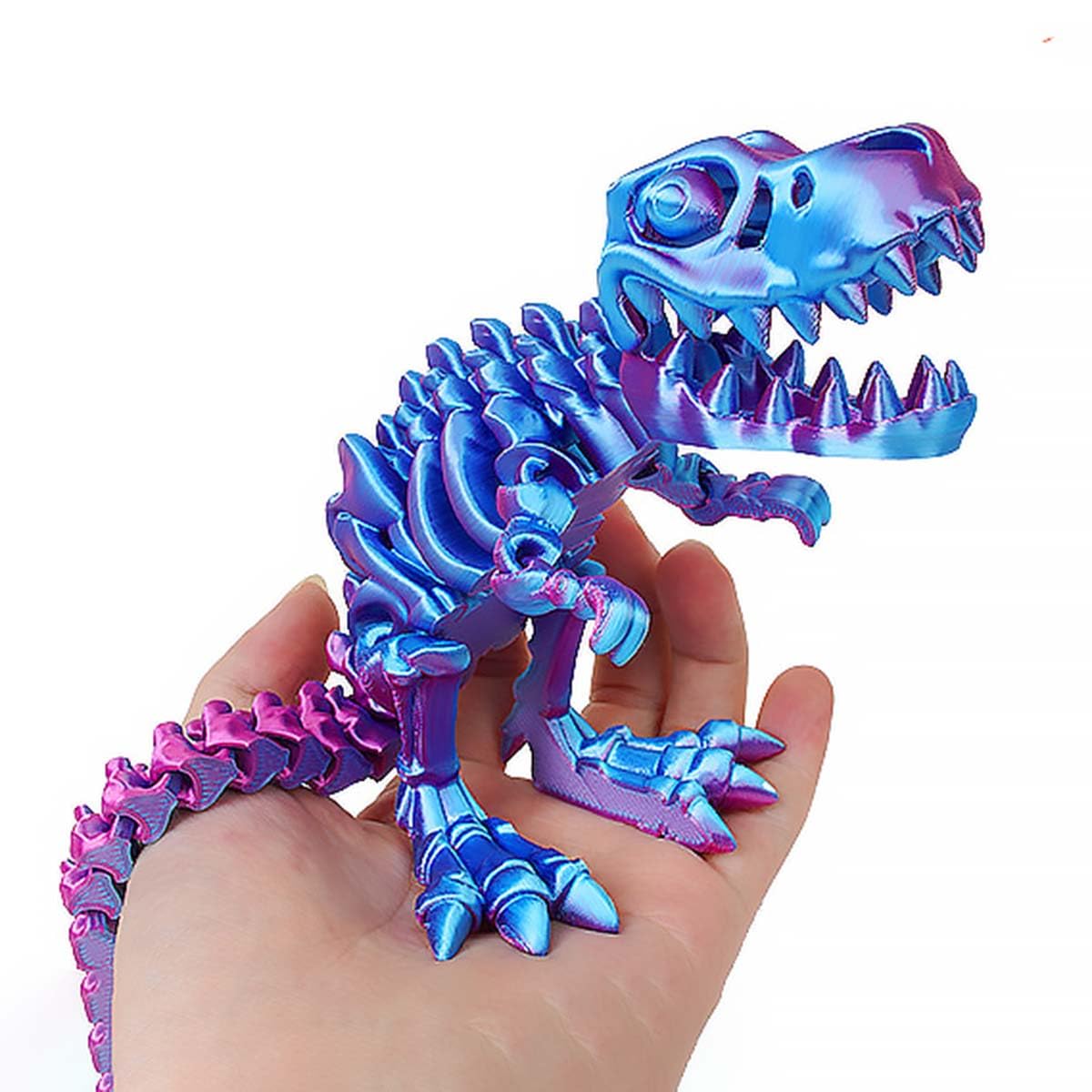 YNTOXIN Small 4PCS 6" 3D Printed Dinosaur, Articulated Dinosaur Fidget Toy - Image 3