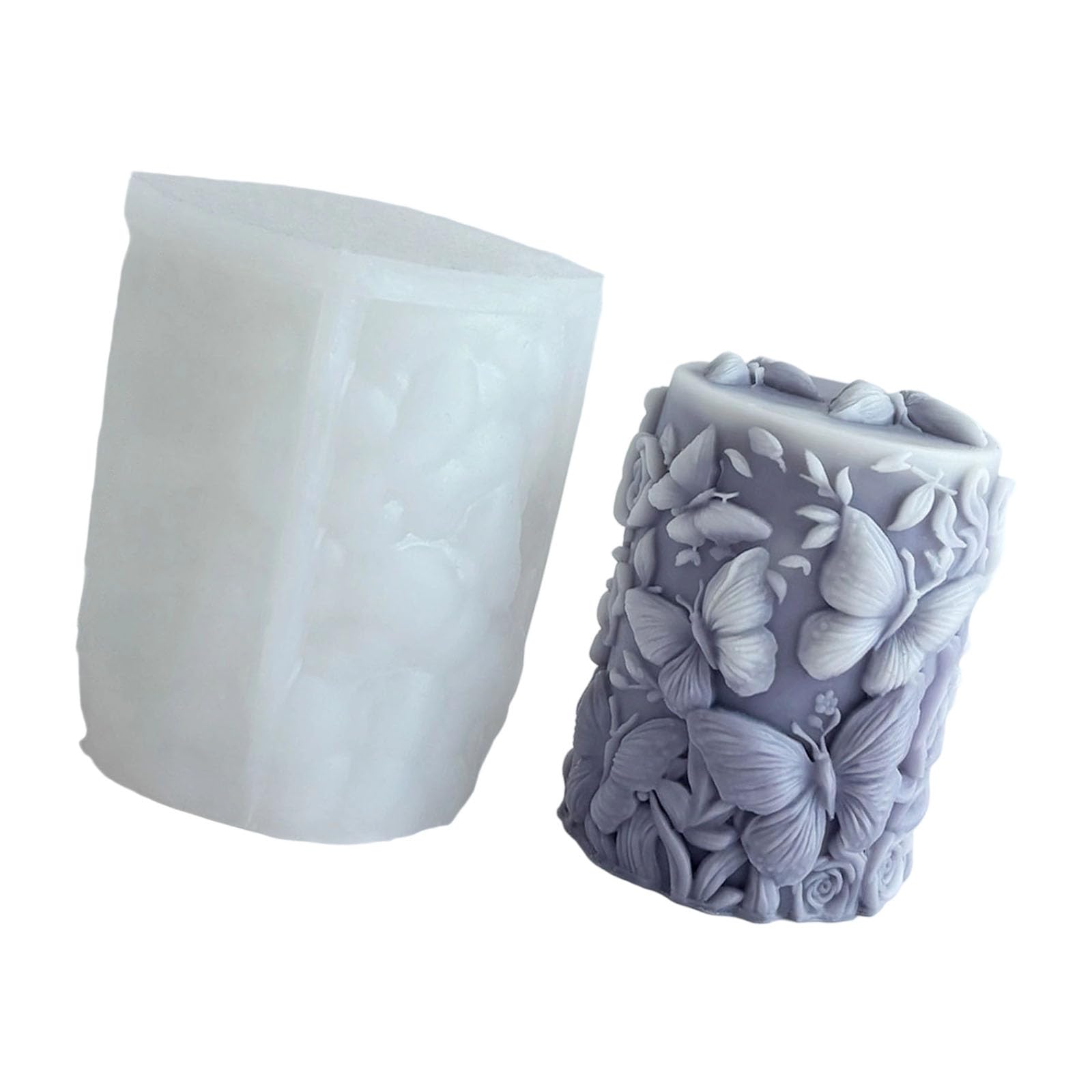 Lerpwige Silicone Making Featuring Intricate Butterfly Flower for Crafting Enthusiasts Silicone Cylinder