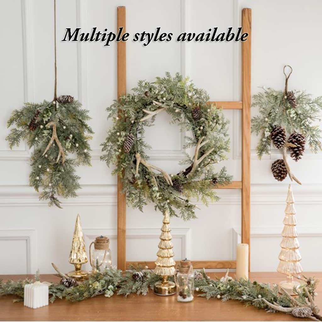 Guirlandes Couronnes Faites à la Main Couronne de rotin Porte d'entrée Magnifiques couronnes de noël pour Les Vacances fête de Mariage décor à la Maison Tous Les Jours Peut être réutilisé