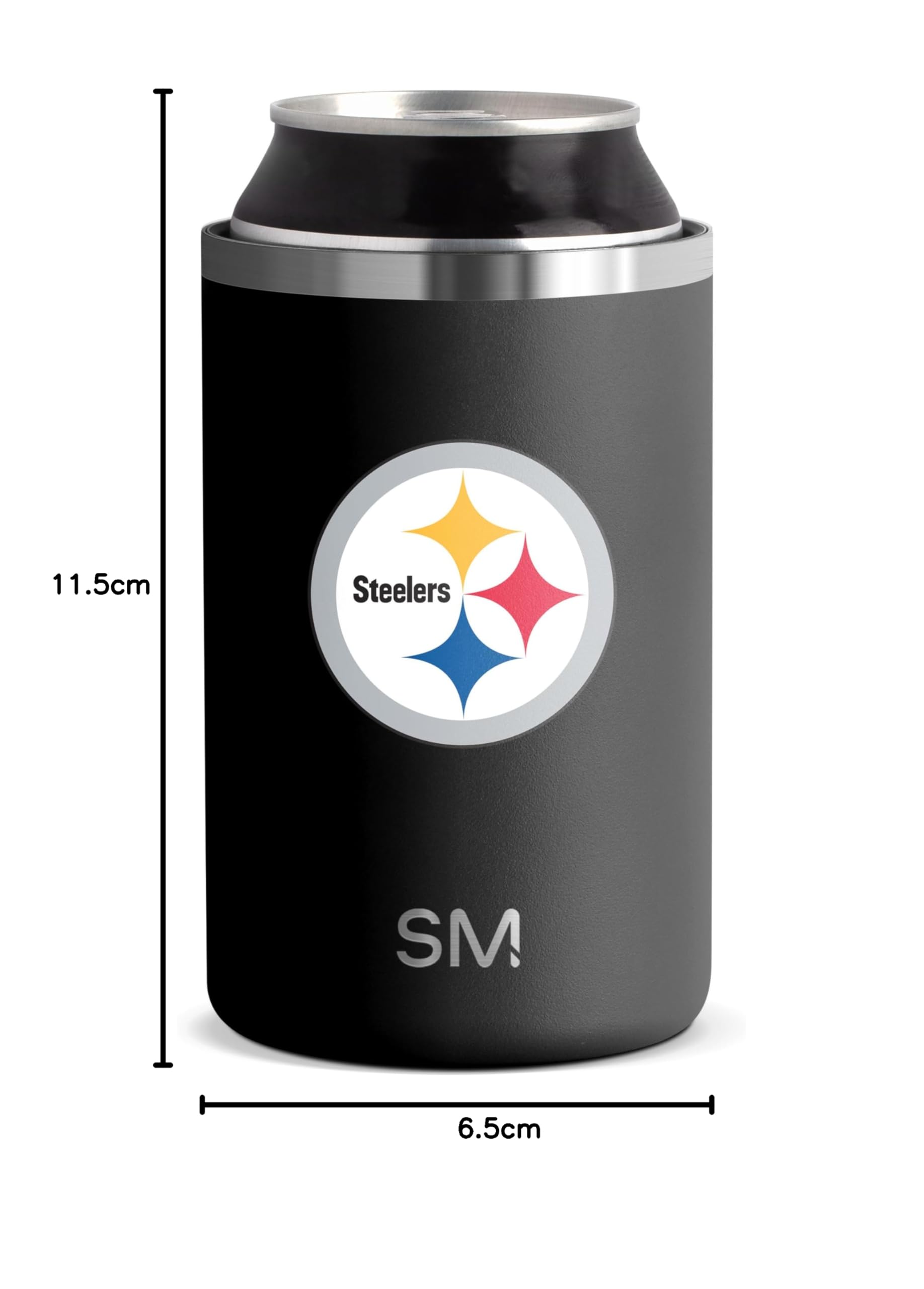 Simple Modern NFL Pittsburgh Steelers Isolierter Ranger Dosenkühler für Standard-Dosen - Bier, Soda, Sprudelwasser und mehr