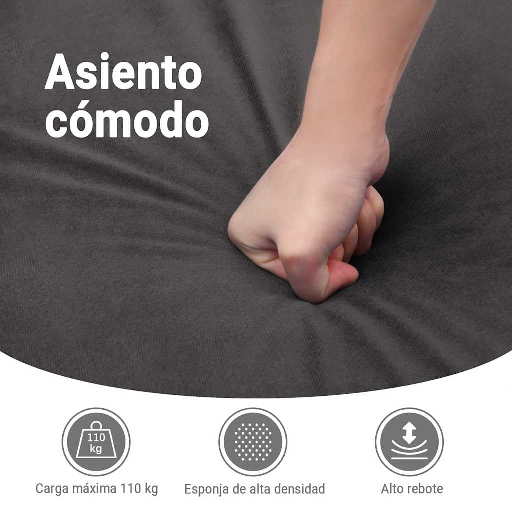 vidaXL Sillón reclinable eléctrico de Terciopelo Verde Oscuro