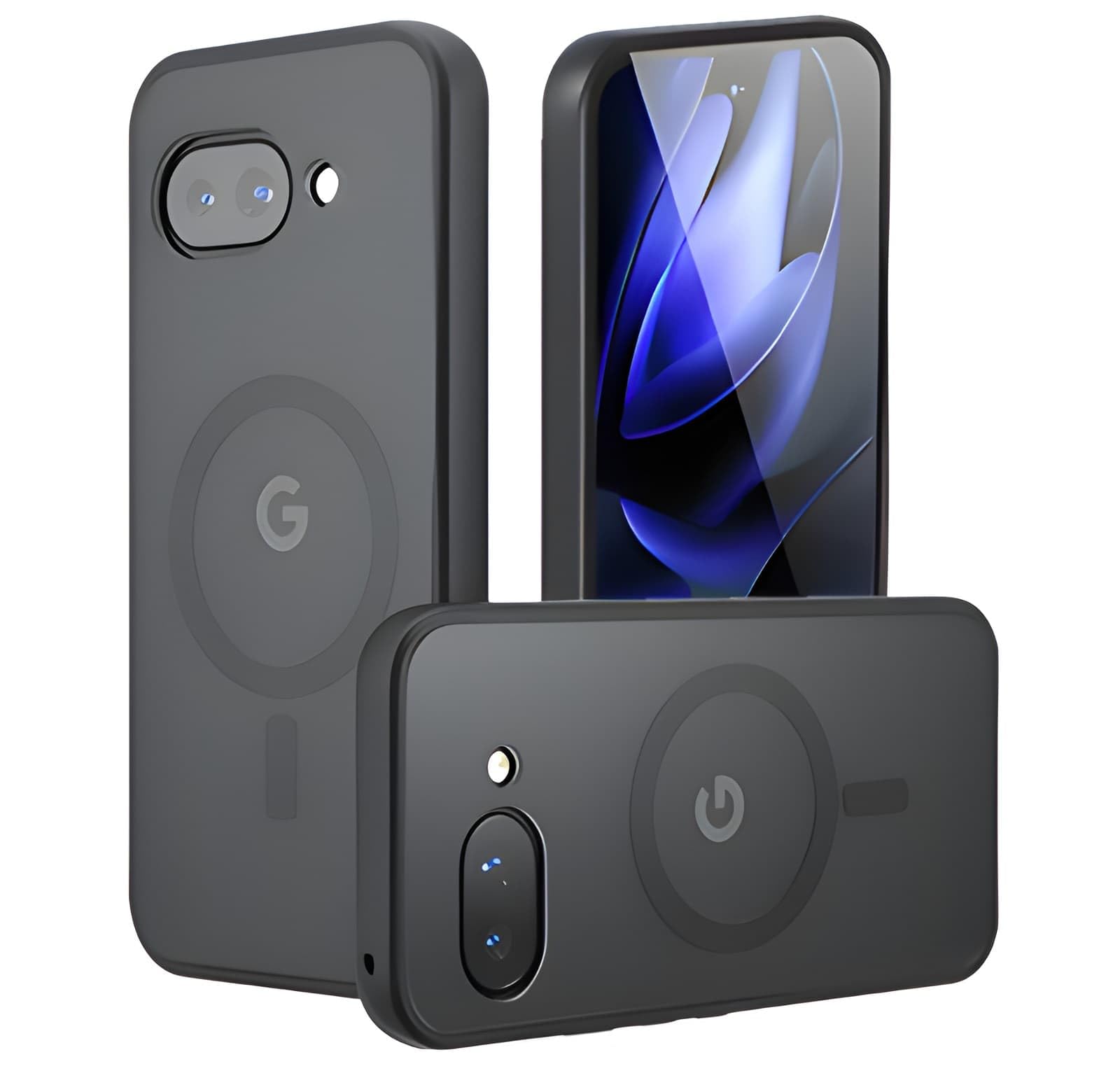 Voltup For Pixel 9a ケース 落下防止 グーグル9a ケース ワイヤレス充電対応 耐衝撃 米軍規格 滑り止め 耐久性 全面保護 TPU+PC素材 軽量 ピクセル9a 用 (ブラック)