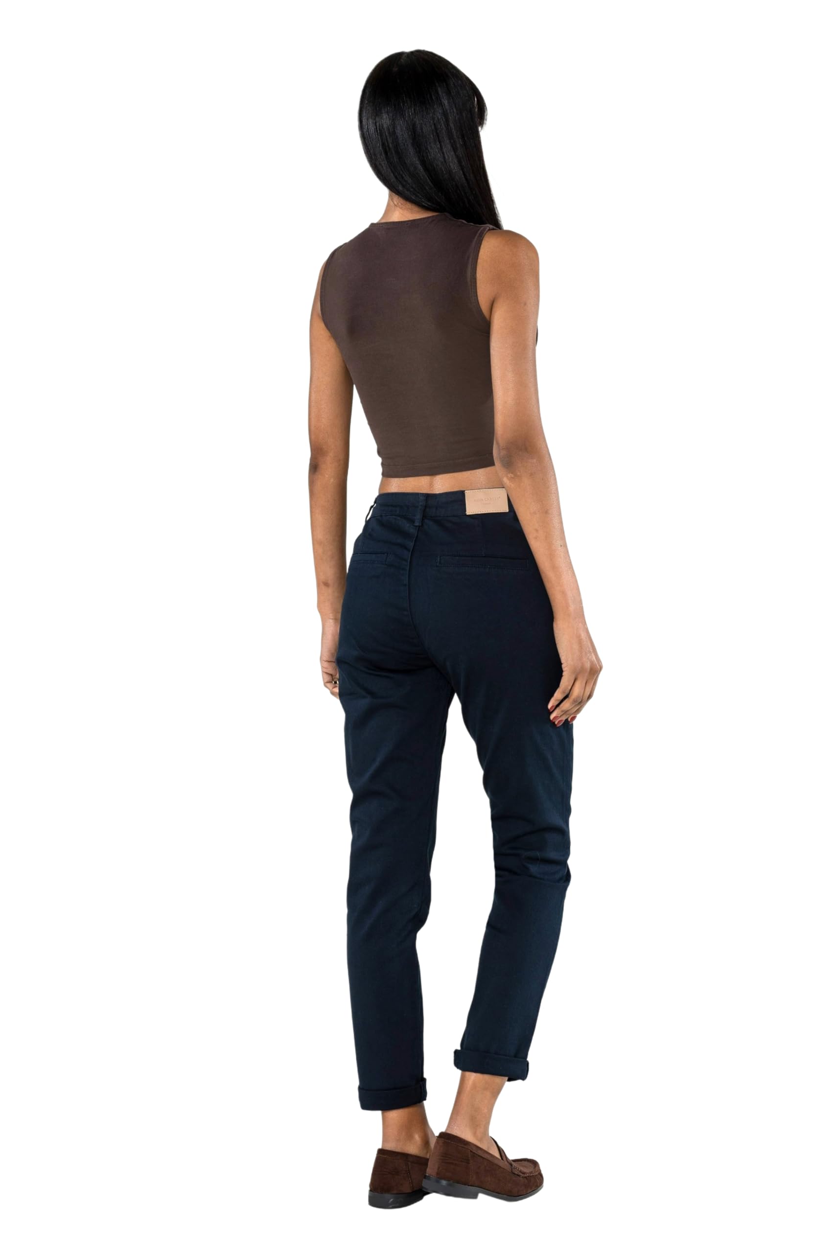 Nina Carter J250, pantaloni chino da donna, comodi, a vita media, slim fit, in cotone, elasticizzati, per tutti i giorni, per il tempo libero