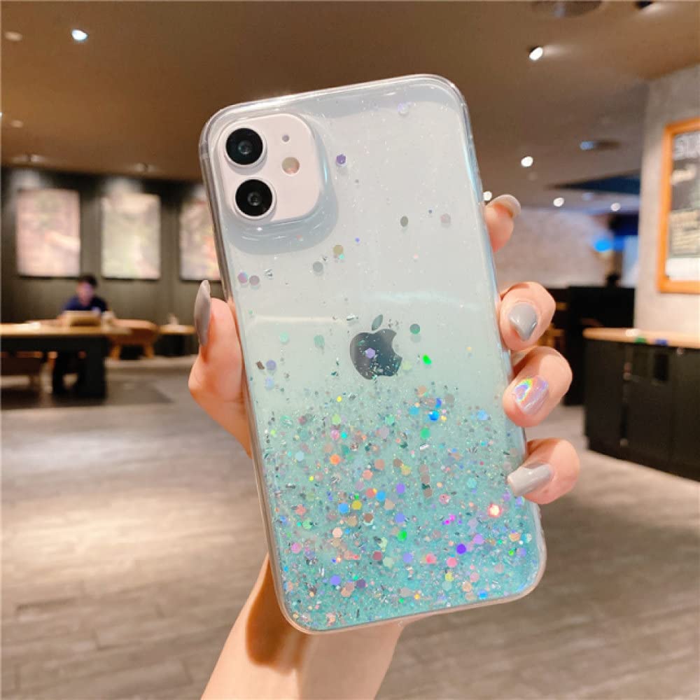 Coque paillettes iPhone 8 Plus verte pour sublimer vos looks d'été - 7