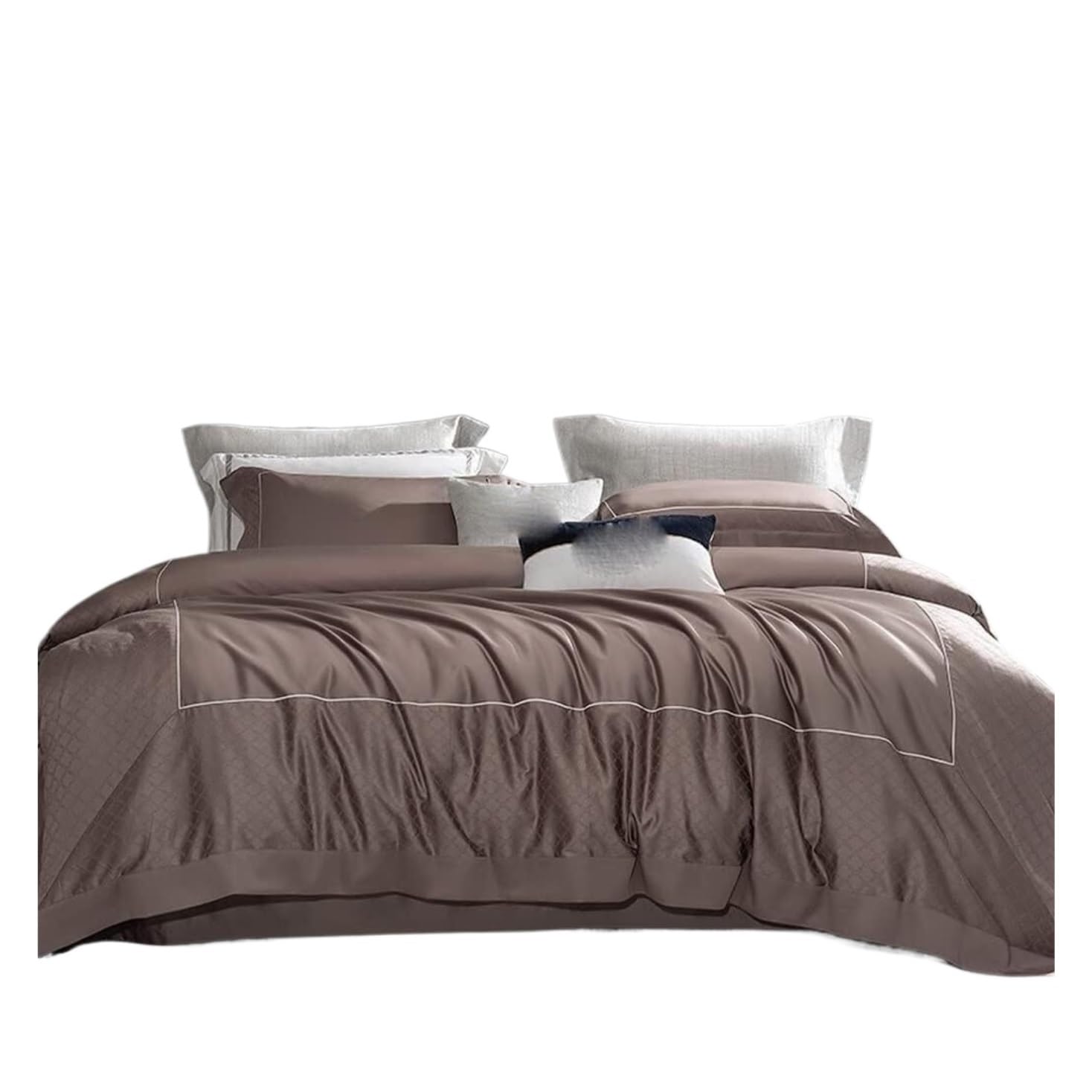 Sbcgfy C Bed Sheet Set Bedding Sheet Set Luxury Long Staple Otton Jacquard Four-Piece Set Sateen Bedding Quilt Over Exquisite Bedding Set Sheet Sets,-1.5/1.8M Bed