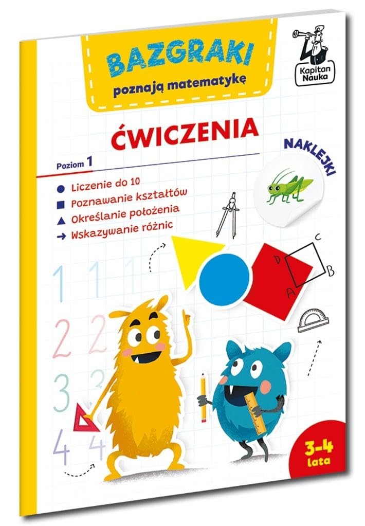 Bazgraki poznają matematykę. Ćwiczenia. Poziom 1 (KAPITAN NAUKA)